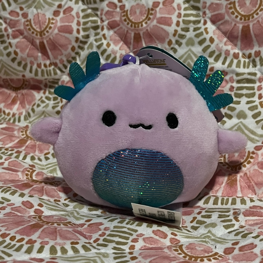 Monica Squishmallow Clip - Purple Axolotl Squishmallow Clip-on Plush